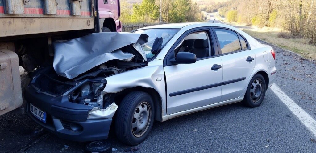 car accident in a highway